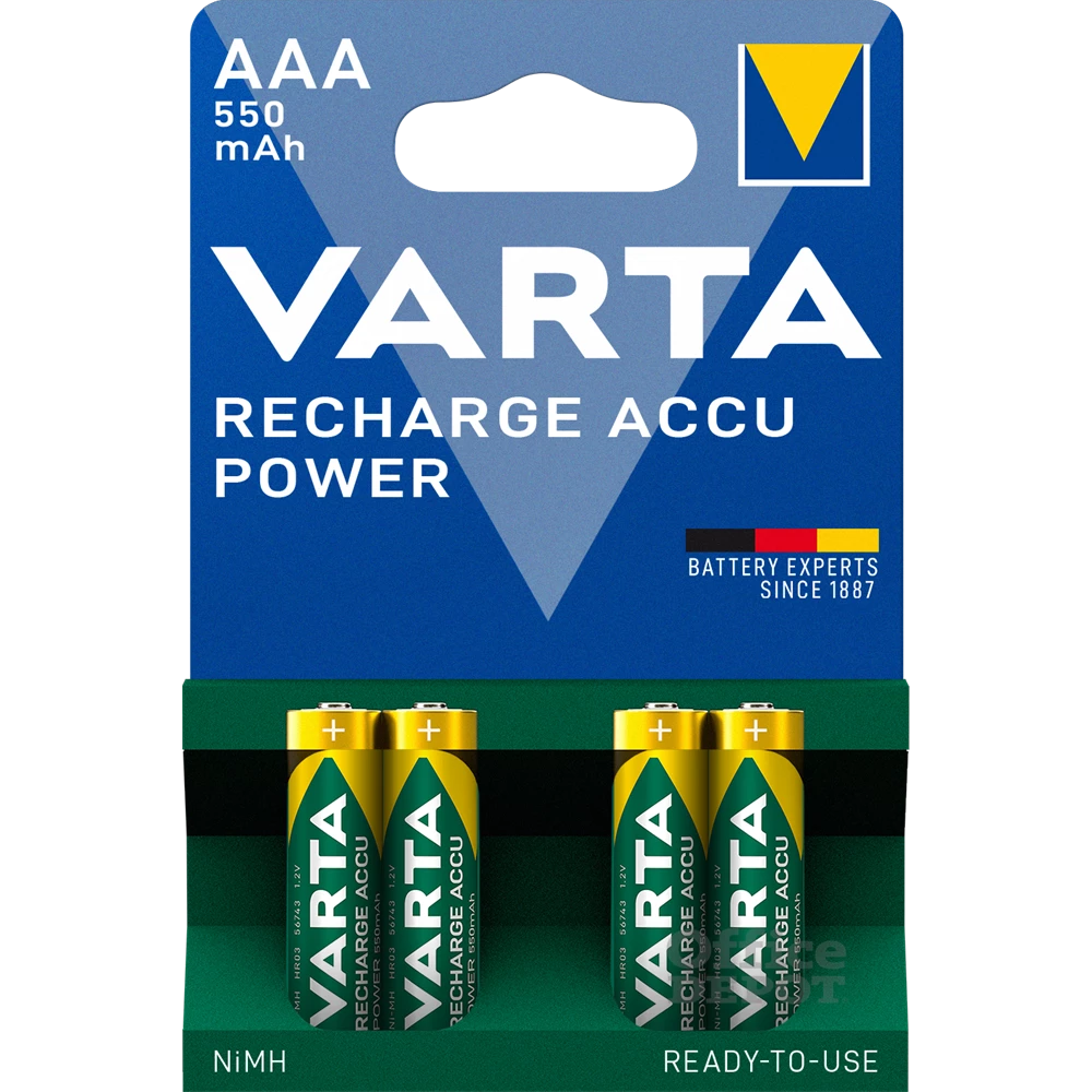 Varta 56743101404 Power AAA 550mAh mikro akkumulátor 4db/bliszter