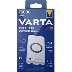 Varta 57908101111 hordozható 15000mAh vezeték nélküli töltő power bank Varta 57908101111 hordozható 15000mAh vezeték nélküli töltő power bank