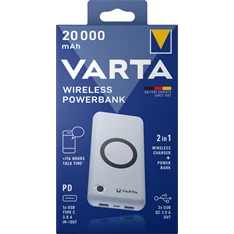 Varta 57909101111 hordozható 20000mAh vezeték nélküli töltő+ power bank Varta 57909101111 hordozható 20000mAh vezeték nélküli töltő+ power bank