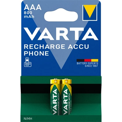 Varta 58398101402 Professional AAA (HR03) 800mAh telefon akku 2db/bliszter Varta 58398101402 Professional AAA (HR03) 800mAh telefon akku 2db/bliszter