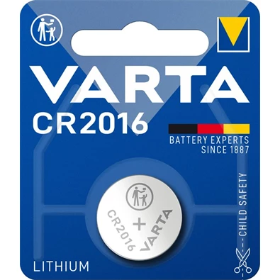 Varta 6016112401 CR2016 lítium gombelem 1db/bliszter Varta 6016112401 CR2016 lítium gombelem 1db/bliszter