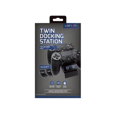 Venom VS2732 PS4 fekete dupla töltőállomás Venom VS2732 PS4 fekete dupla töltőállomás