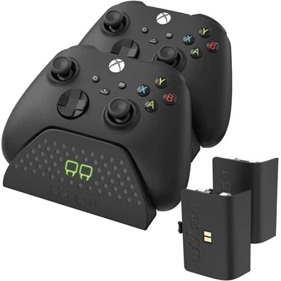 Venom VS2881 Xbox Series X & S fekete dupla töltőállomás + 2 db akkumulátor Venom VS2881 Xbox Series X & S fekete dupla töltőállomás + 2 db akkumulátor