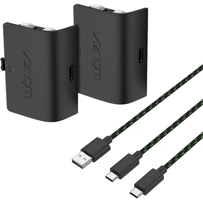 Venom VS2882 Xbox Series X & S 2db fekete akkumulátor + 3 m töltőkábel Venom VS2882 Xbox Series X & S 2db fekete akkumulátor + 3 m töltőkábel
