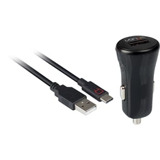 Venom VS4795 USB autós töltő + 2 méter Type-C töltőkábel Venom VS4795 USB autós töltő + 2 méter Type-C töltőkábel