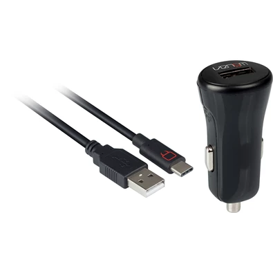 Venom VS4795 USB autós töltő + 2 méter Type-C töltőkábel Venom VS4795 USB autós töltő + 2 méter Type-C töltőkábel