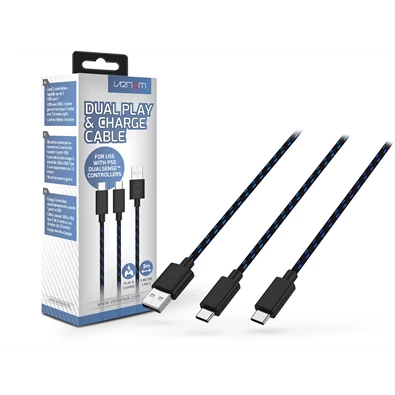 Venom VS5002 Dual Play & Charge 3 m USB Type-C töltőkábel Venom VS5002 Dual Play & Charge 3 m USB Type-C töltőkábel