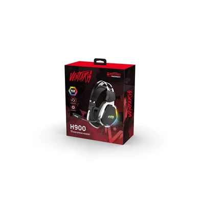Ventaris H900 RGB 7.1 fekete-ezüst gamer headset Ventaris H900 RGB 7.1 fekete-ezüst gamer headset