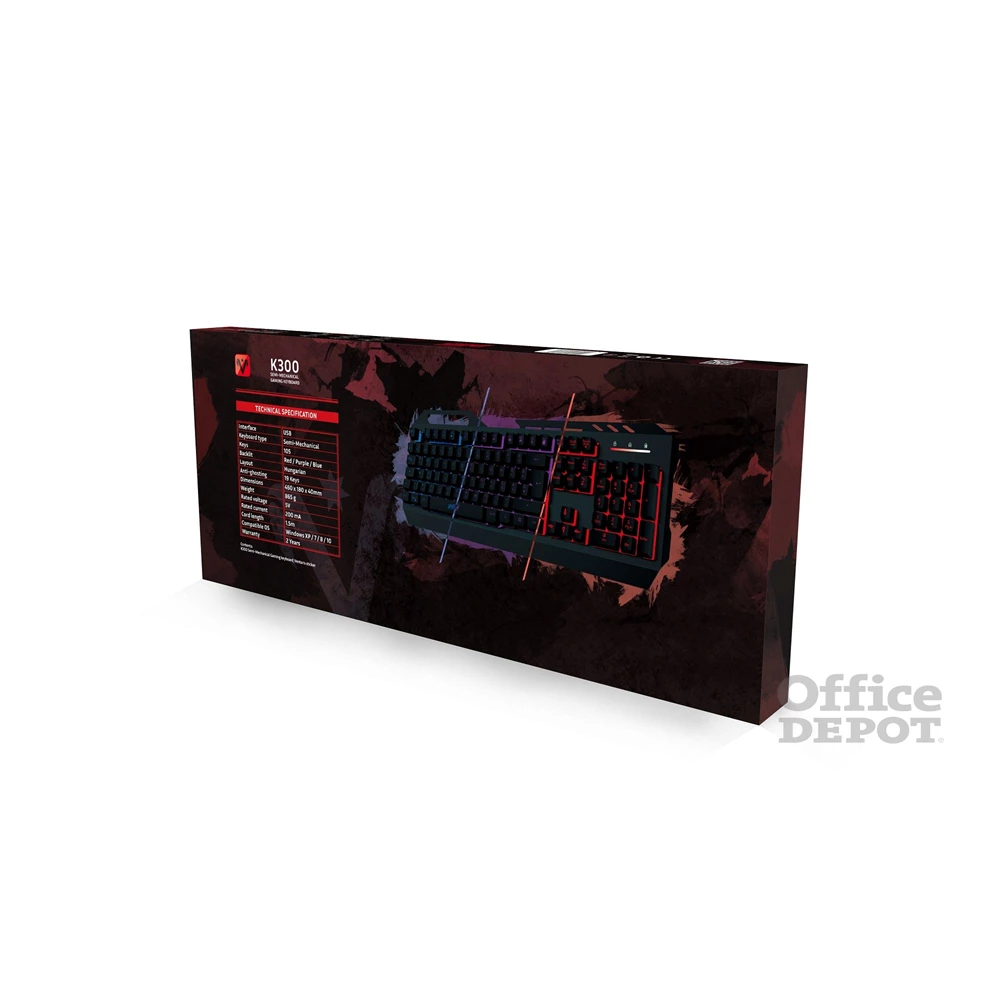 Ventaris K300 RGB HUN gamer billentyűzet (Újracsomagolt)