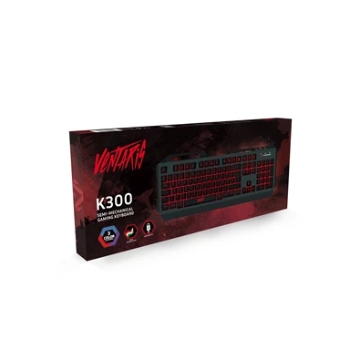 Ventaris K300 RGB HUN gamer billentyűzet (Újracsomagolt)