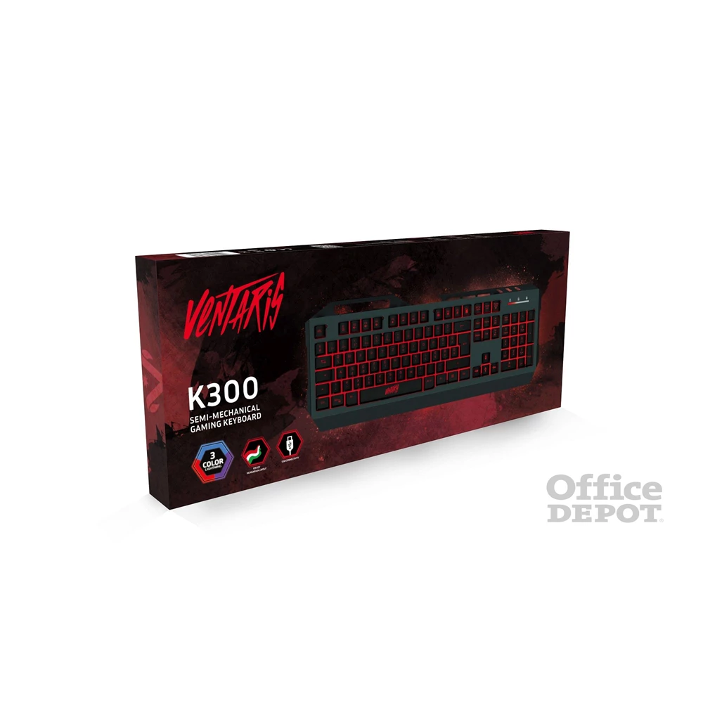 Ventaris K300 RGB HUN gamer billentyűzet (Újracsomagolt)
