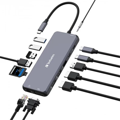 Verbatim 32154 USB-C Pro Multiport CMH-14 14in1 HUB Verbatim 32154 USB-C Pro Multiport CMH-14 14in1 HUB