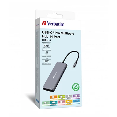 Verbatim 32154 USB-C Pro Multiport CMH-14 14in1 HUB Verbatim 32154 USB-C Pro Multiport CMH-14 14in1 HUB