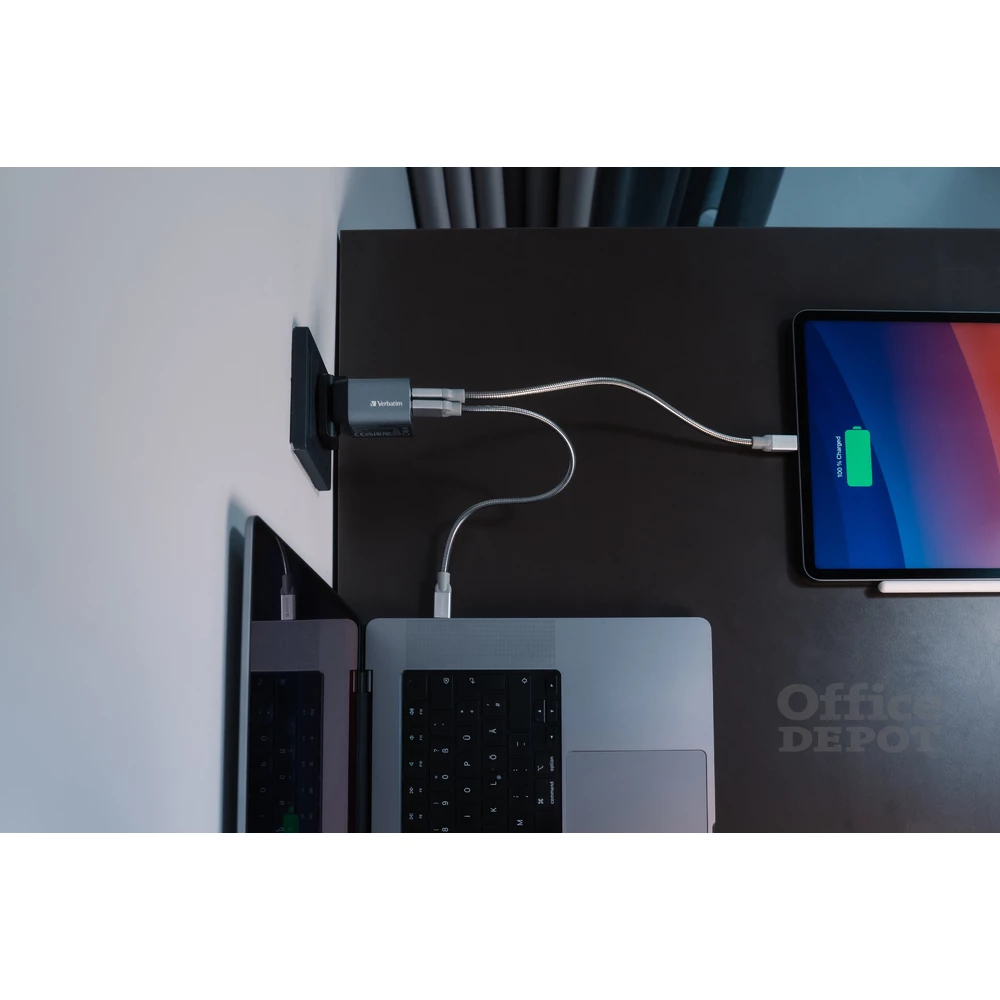 Verbatim 32200 GNC-35 GaN Charger 35W USB Type-A + Type-C hálózati töltő adapter