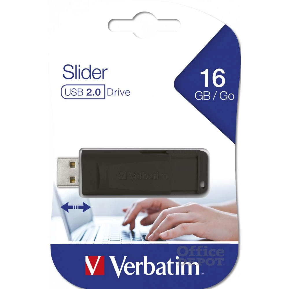 Verbatim 98696 PIN STRIPE 16GB USB 2.0 fekete Flash Drive