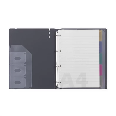 Verde A4 4 gyűrűs 3x30 vegyes lappal tégla gyűrűs mappa