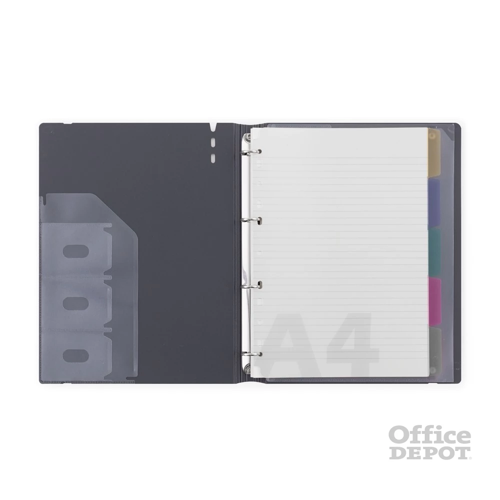 Verde A4 4 gyűrűs 3x30 vegyes lappal tégla gyűrűs mappa