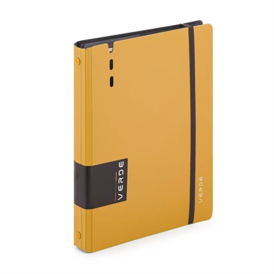 Verde A5 4 gyűrűs 3x30 vegyes lappal sárga gyűrűs mappa