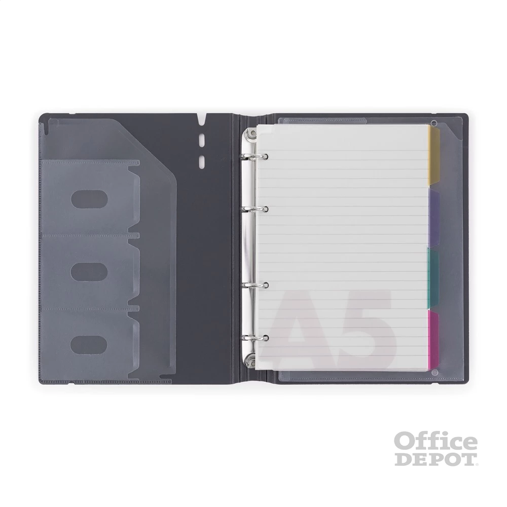 Verde A5 4 gyűrűs 3x30 vegyes lappal sárga gyűrűs mappa