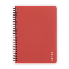 Verde A5 60 lapos PP tégla vonalas spirálfüzet