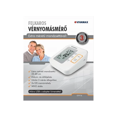 Vivamax GYV16 felkaros vérnyomásmérő Vivamax GYV16 felkaros vérnyomásmérő