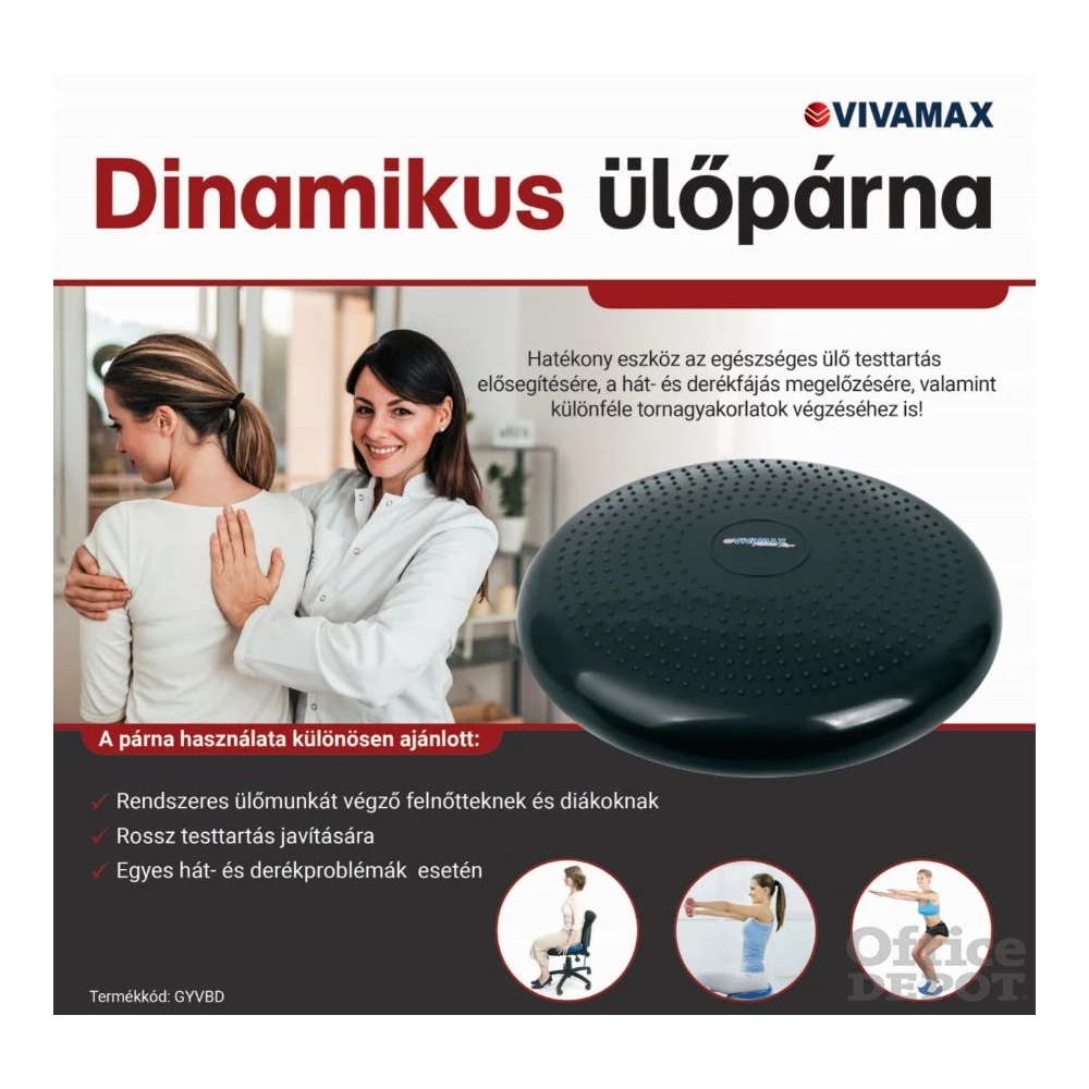 Vivamax GYVBDF fekete dinamikus ülőpárna