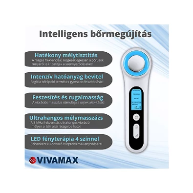 Vivamax GYVUM4 SkinMax Ultrahangos fényterápiával mélymasszázs készülék Vivamax GYVUM4 SkinMax Ultrahangos fényterápiával mélymasszázs készülék