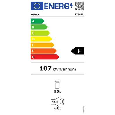 Vivax TTR-93 egyajtós hűtőszekrény Vivax TTR-93 egyajtós hűtőszekrény