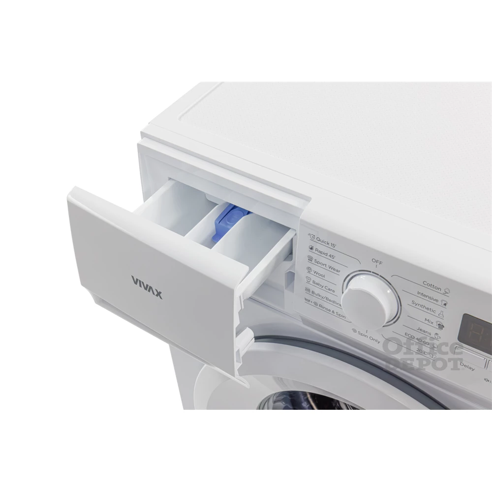 Vivax WFL-100615BS fehér, elöltöltős, keskeny, max.1000ford., 6 kg, mosógép