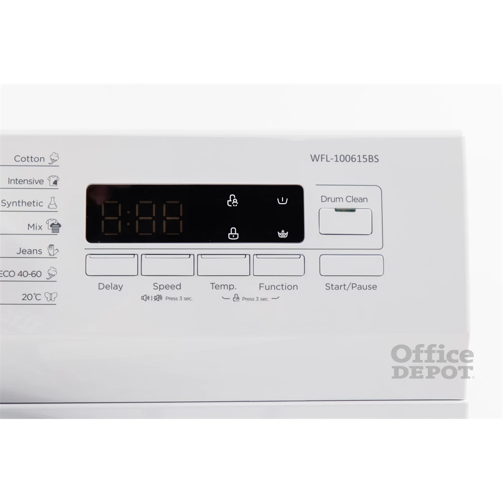 Vivax WFL-100615BS fehér, elöltöltős, keskeny, max.1000ford., 6 kg, mosógép