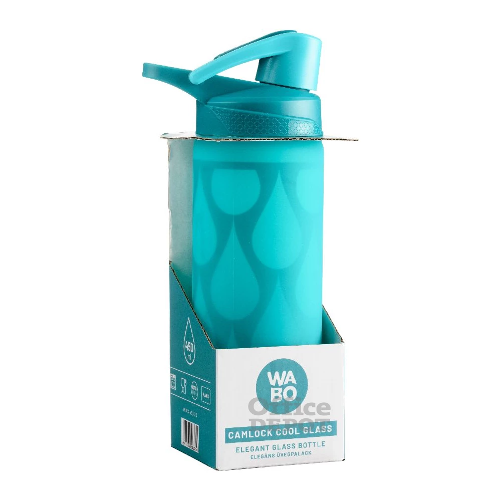 Wabo 450ml zöld üveg csatos kulacs