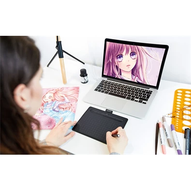 Wacom CTL-4100WLK-M Intuos S Manga Bluetooth digitális rajztábla Wacom CTL-4100WLK-M Intuos S Manga Bluetooth digitális rajztábla