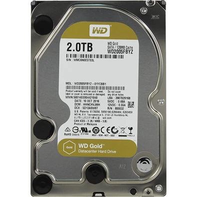 Western Digital 3,5" 2000GB belső SATAIII 7200RPM 128MB Gold WD2005FBYZ winchester Western Digital 3,5" 2000GB belső SATAIII 7200RPM 128MB Gold WD2005FBYZ winchester
