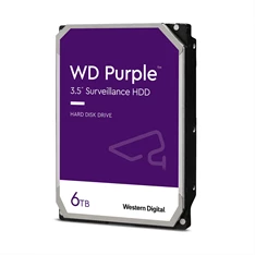 Western Digital 3,5" 6000GB belső SATAIII 5400RPM 256MB PURPLE WD63PURZ winchester 3 év Western Digital 3,5" 6000GB belső SATAIII 5400RPM 256MB PURPLE WD63PURZ winchester 3 év