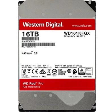 Western Digital 3,5" 16000GB belső SATAIII 7200RPM 512MB RED PRO WD161KFGX winchester 5 év Western Digital 3,5" 16000GB belső SATAIII 7200RPM 512MB RED PRO WD161KFGX winchester 5 év