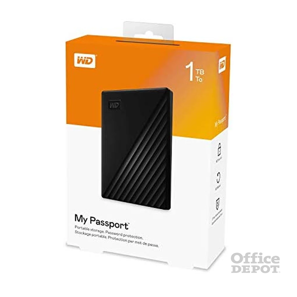 Western Digital My Passport WDBYVG0010BBK 2,5" 1TB USB3.0 fekete külső winchester