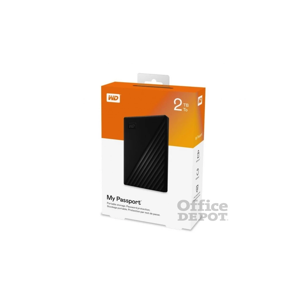 Western Digital My Passport WDBYVG0020BBK 2,5" 2TB USB3.2 fekete külső winchester