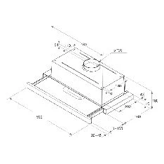 Whirlpool AKR 747 IX/1 szürke, beépíthető, kihúzható, méret:59,9 cm, zajszint:70 dB, páraelszívó