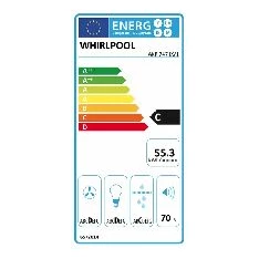 Whirlpool AKR 747 IX/1 szürke, beépíthető, kihúzható, méret:59,9 cm, zajszint:70 dB, páraelszívó
