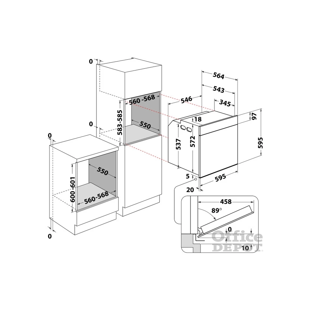 Whirlpool AKZ9 6270 IX inox, beépíthető, sütőtér: 73L, grill, légkeverés, sütő