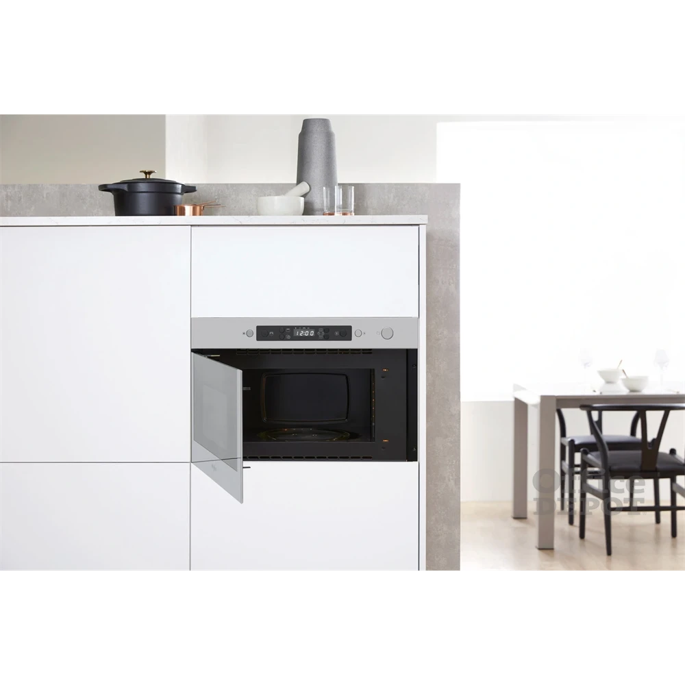 Whirlpool AMW 423 IX 1300W 22L inox beépíthető mikrohullámú sütő