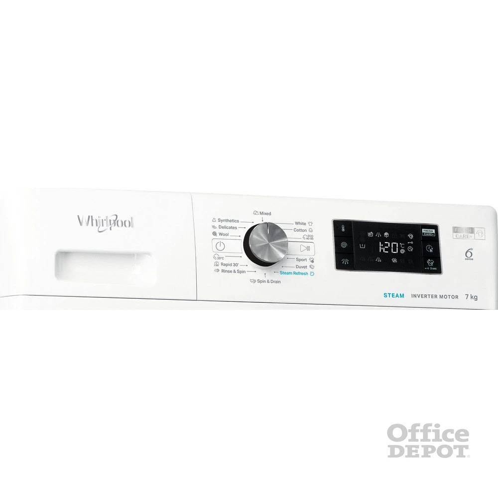 Whirlpool FFB 7238 BV EE fehér, elöltöltős, max.1200ford., 7 kg, mosógép