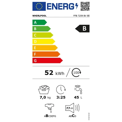 Whirlpool FFB 7259 BV EE elöltöltős mosógép Whirlpool FFB 7259 BV EE elöltöltős mosógép
