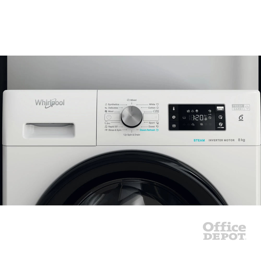 Whirlpool FFB 8258 BV EE fehér, elöltöltős, max.1200ford., 8 kg, mosógép