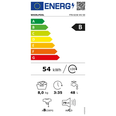 Whirlpool FFB 8258 WV EE elöltöltős mosógép Whirlpool FFB 8258 WV EE elöltöltős mosógép