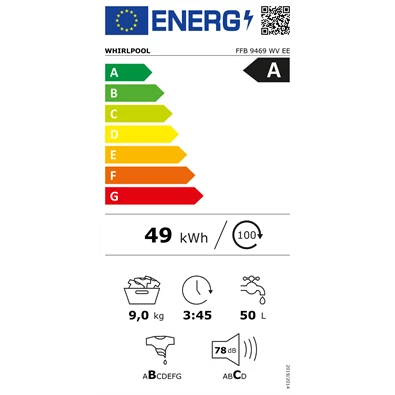Whirlpool FFB 9469 WV EE elöltöltős mosógép Whirlpool FFB 9469 WV EE elöltöltős mosógép