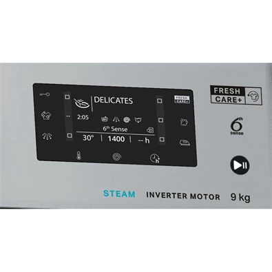 Whirlpool FFD 9458 SBSV EU ezüst, elöltöltős, max.1200ford., 9 kg, mosógép