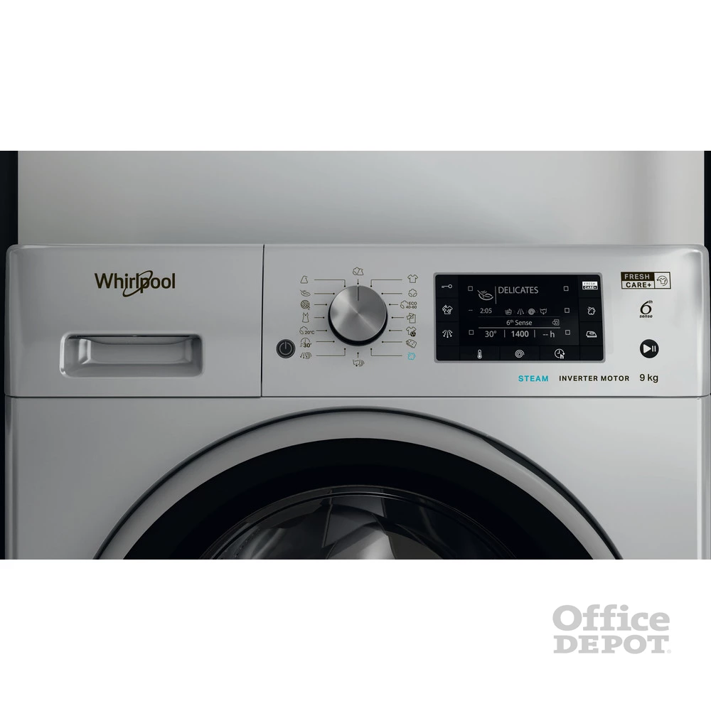 Whirlpool FFD 9458 SBSV EU ezüst, elöltöltős, max.1200ford., 9 kg, mosógép