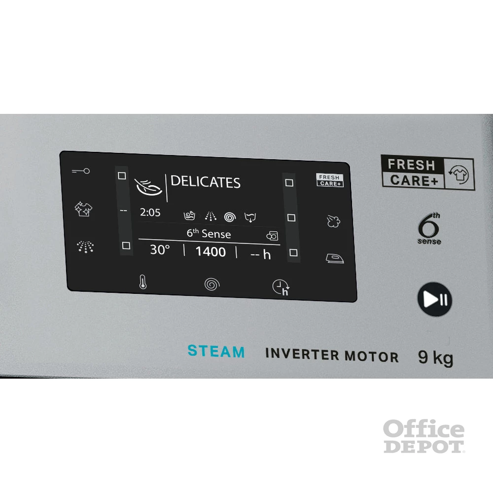 Whirlpool FFD 9458 SBSV EU ezüst, elöltöltős, max.1200ford., 9 kg, mosógép