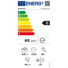 Whirlpool FFL 6238W EE 6 kg elöltöltős mosógép (Újszerű) Whirlpool FFL 6238W EE 6 kg elöltöltős mosógép (Újszerű)